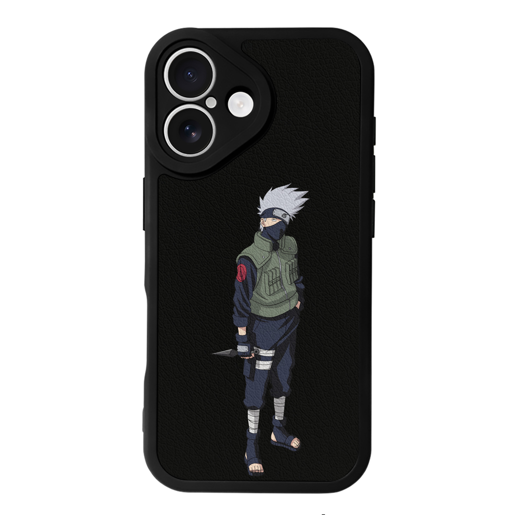 （画像用） NARUTO -ナルト- はたけ カカシ Hatake Kakashi 【iPhone 16シリーズ対応】シリコンスマホケース（レザー調） 材質：シリコン